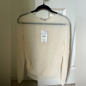 Zara Semi Sheer Top